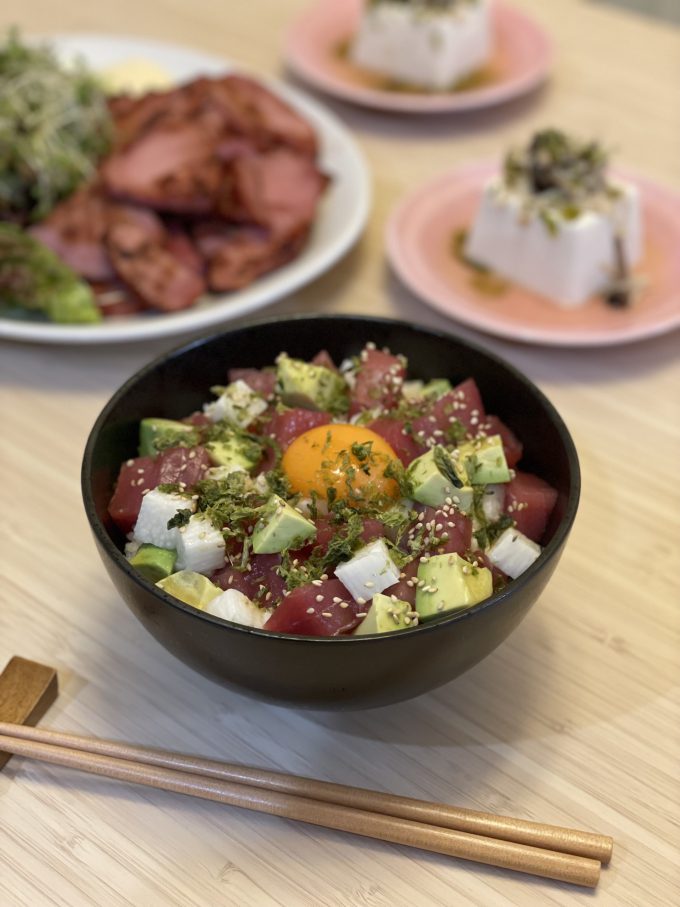 まぐろのあおさ丼