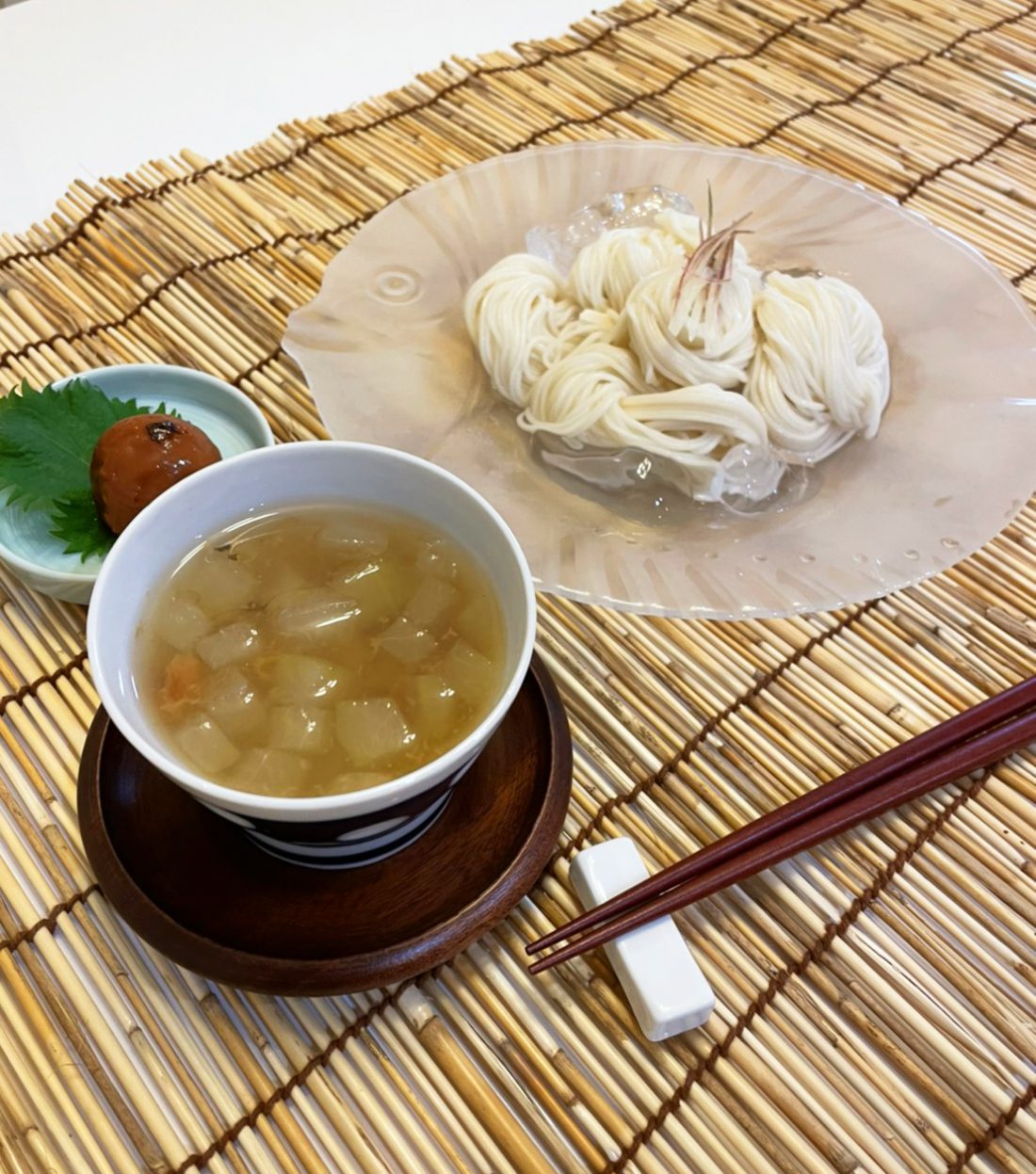 冬瓜と梅干しのそうめんつゆ